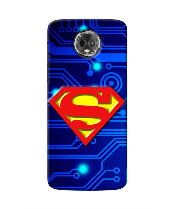 Superman Abstract Moto E5 Plus Real 4D Back Cover