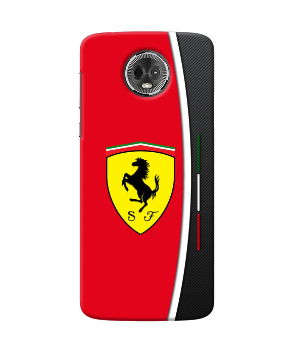 Ferrari Abstract Red Moto E5 Plus Real 4D Back Cover