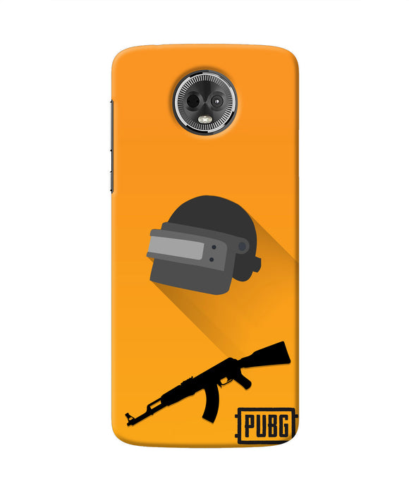PUBG Helmet and Gun Moto E5 Plus Real 4D Back Cover