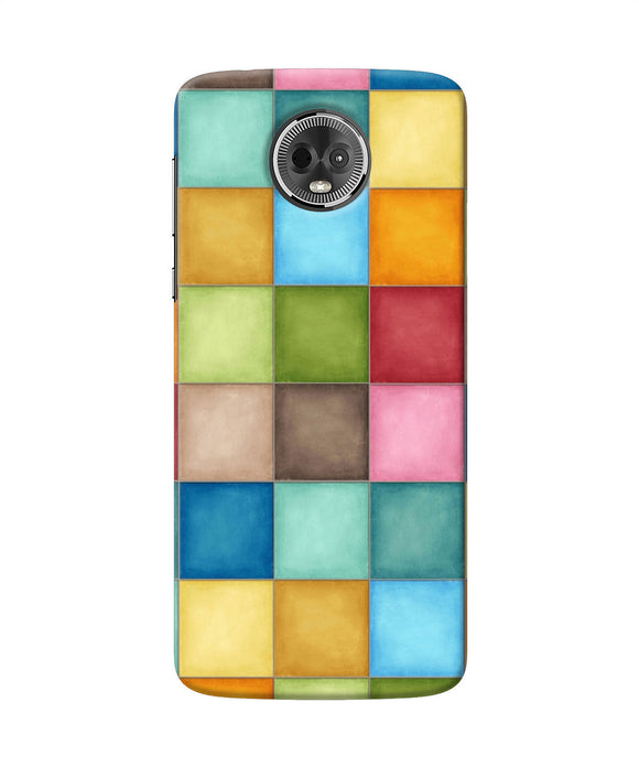 Abstract Colorful Squares Moto E5 Plus Back Cover