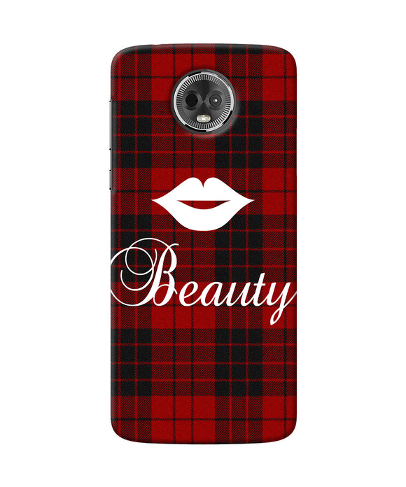 Beauty Red Square Moto E5 Plus Back Cover