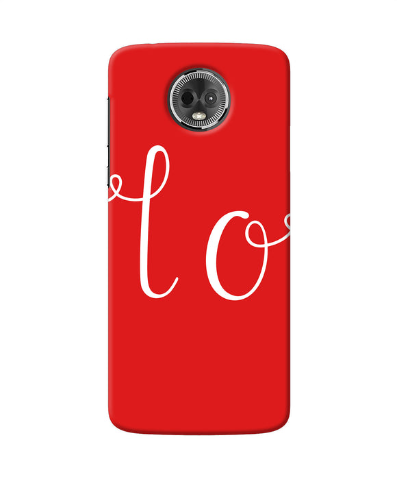 Love One Moto E5 Plus Back Cover