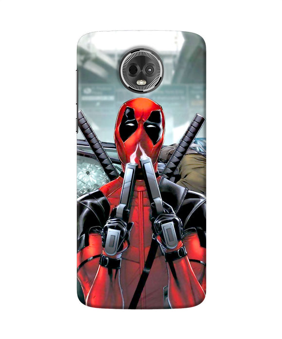 Deadpool With Gun Moto E5 Plus Back Cover