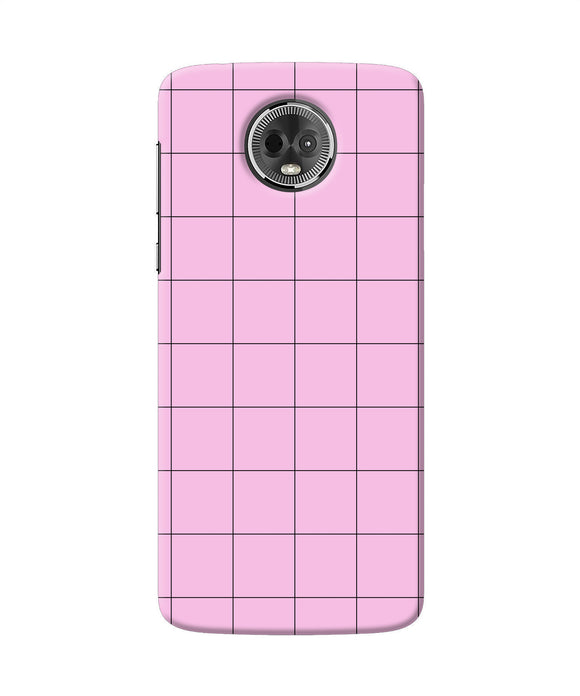 Pink Square Print Moto E5 Plus Back Cover