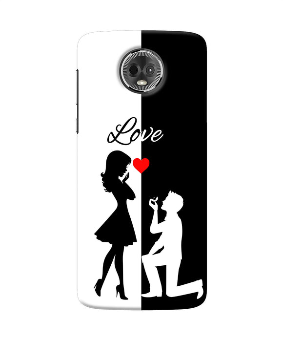 Love Propose Black And White Moto E5 Plus Back Cover