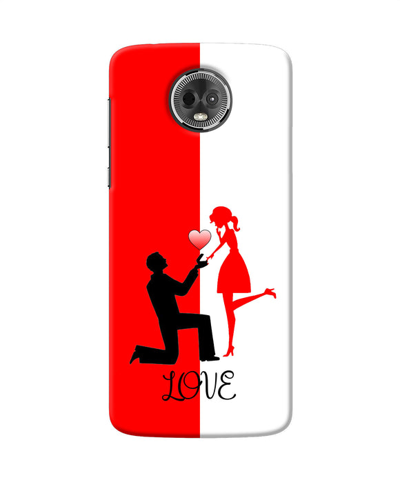 Love Propose Red And White Moto E5 Plus Back Cover