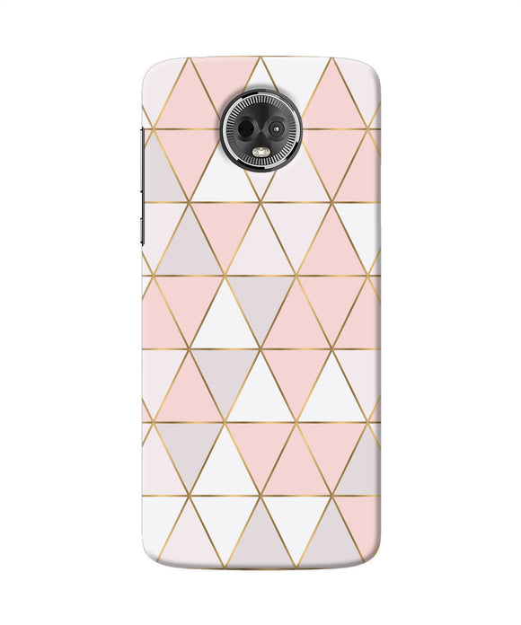 Abstract Pink Triangle Pattern Moto E5 Plus Back Cover