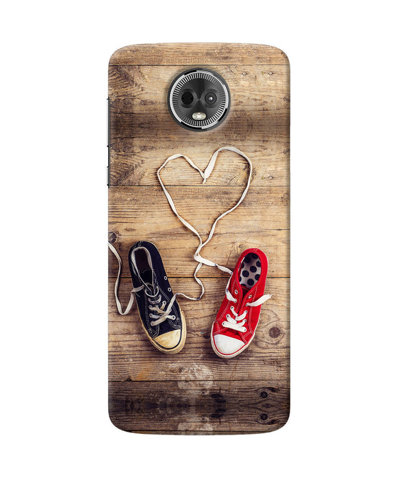 Shoelace Heart Moto E5 Plus Back Cover