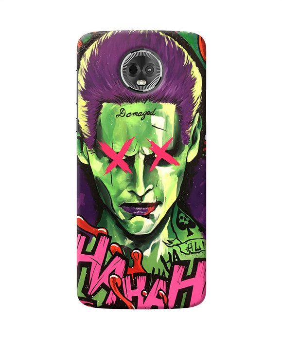 Damaged Joker Anim Moto E5 Plus Back Cover