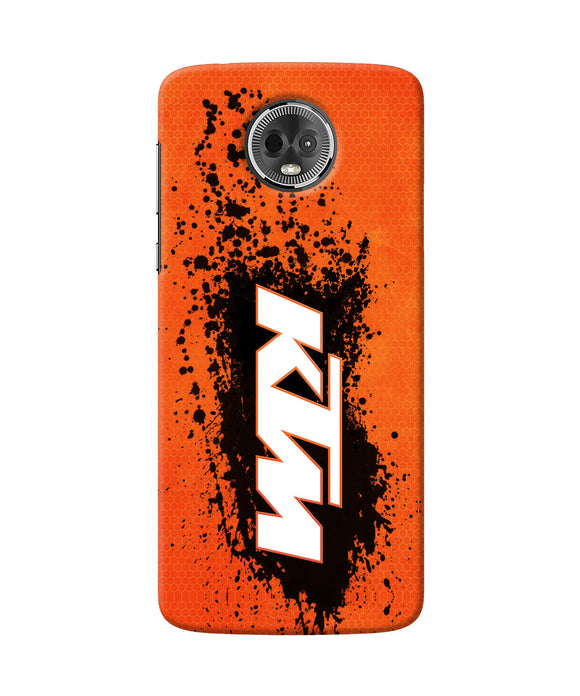 Ktm Black Spray Moto E5 Plus Back Cover