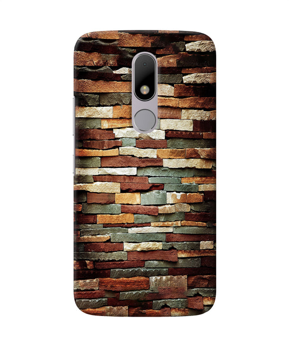 Bricks Pattern Moto M Back Cover
