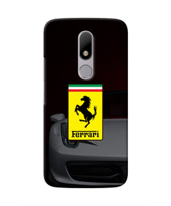 White Ferrari Moto M Real 4D Back Cover