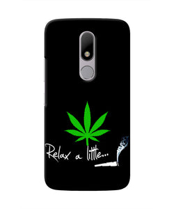 Weed Relax Quote Moto M Real 4D Back Cover