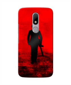 Rocky Bhai with Gun Moto M Real 4D Back Cover