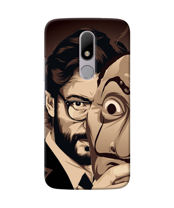 Money Heist Professor Art Moto M Back Cover