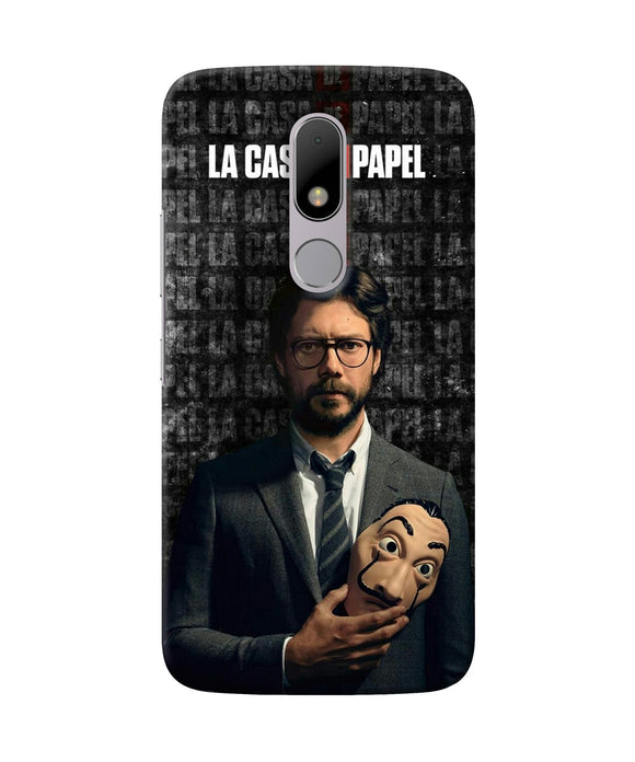Money Heist Professor with Mask Moto M Back Cover