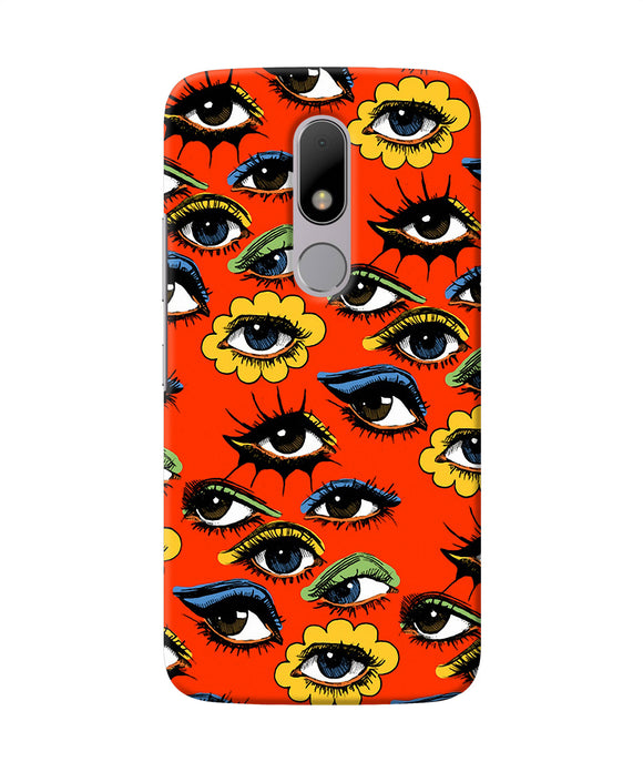 Abstract Eyes Pattern Moto M Back Cover