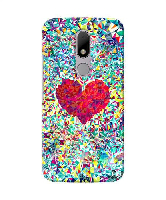 Red Heart Print Moto M Back Cover