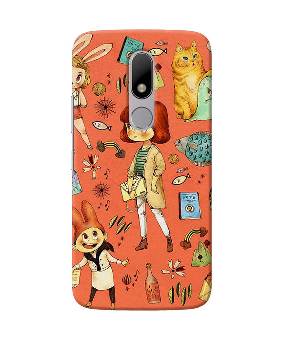 Canvas Little Girl Print Moto M Back Cover