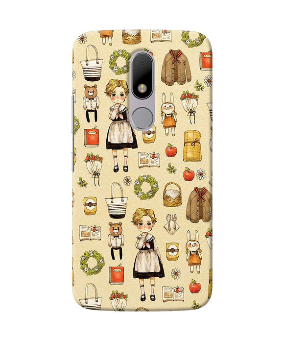 Canvas Girl Print Moto M Back Cover
