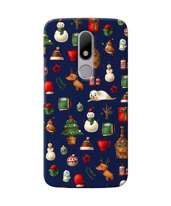 Canvas Christmas Print Moto M Back Cover