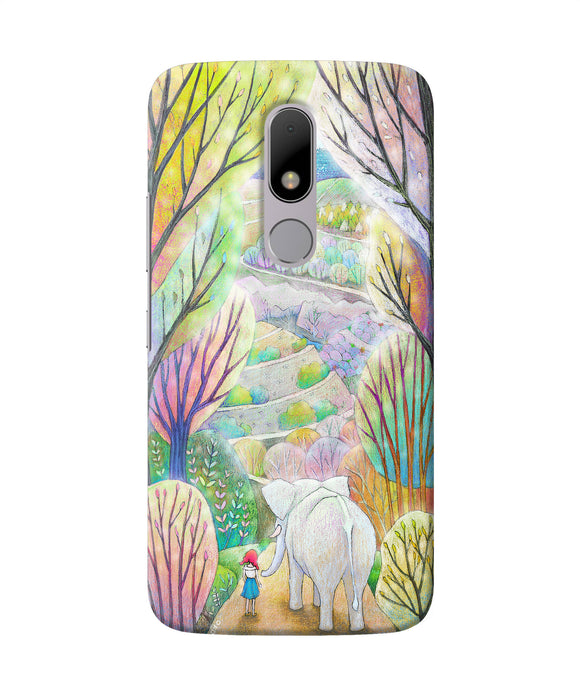 Natual Elephant Girl Moto M Back Cover