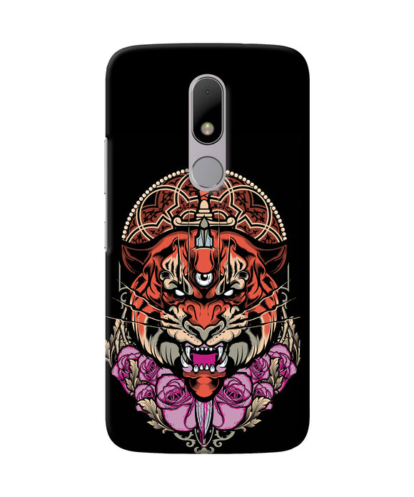 Abstract Tiger Moto M Back Cover