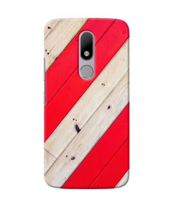 Abstract Red Brown Wooden Moto M Back Cover