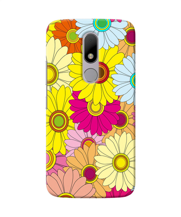 Abstract Colorful Flowers Moto M Back Cover