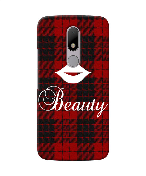 Beauty Red Square Moto M Back Cover