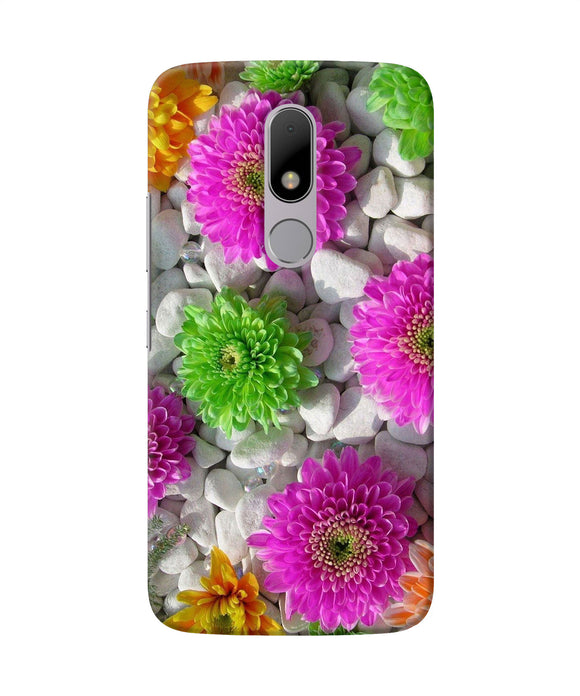 Natural Flower Stones Moto M Back Cover