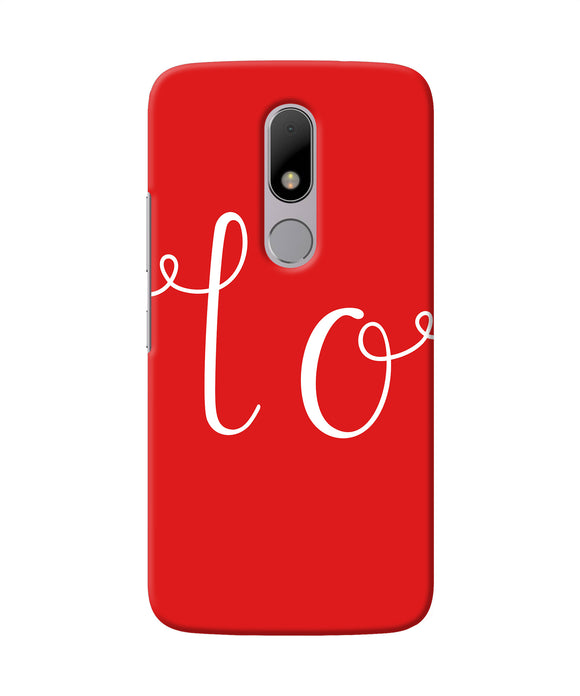 Love One Moto M Back Cover