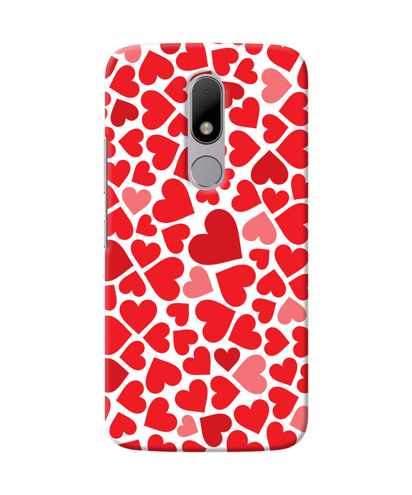 Red Heart Canvas Print Moto M Back Cover
