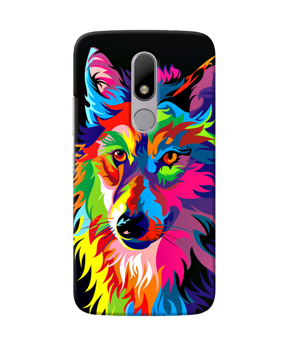 Colorful Wolf Sketch Moto M Back Cover