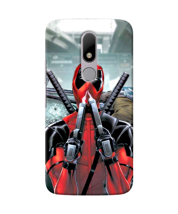 Deadpool With Gun Moto M Back Cover