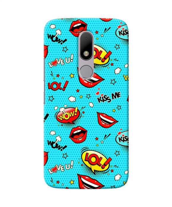 Lol Lips Print Moto M Back Cover