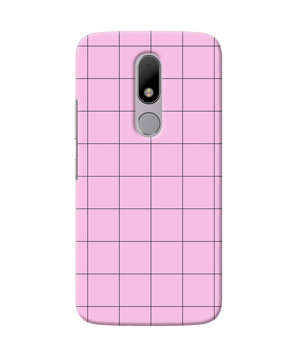 Pink Square Print Moto M Back Cover