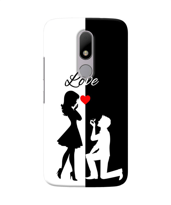 Love Propose Black And White Moto M Back Cover