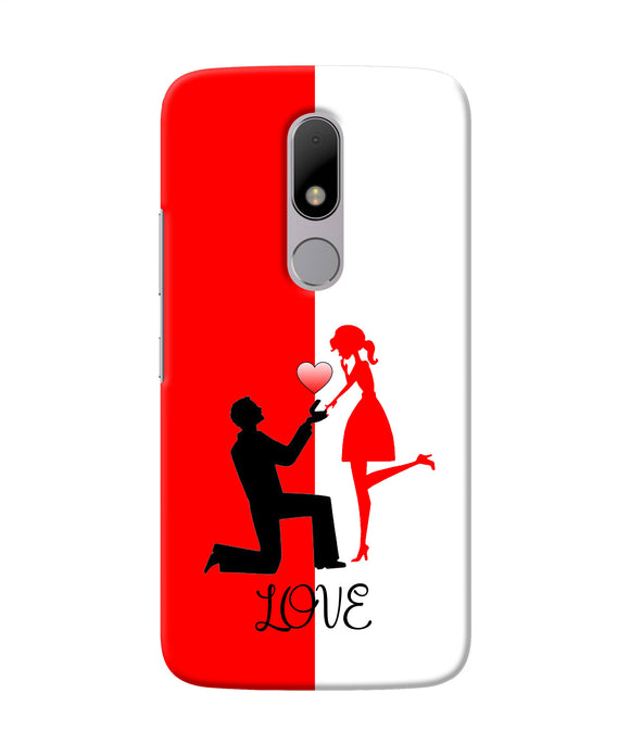 Love Propose Red And White Moto M Back Cover