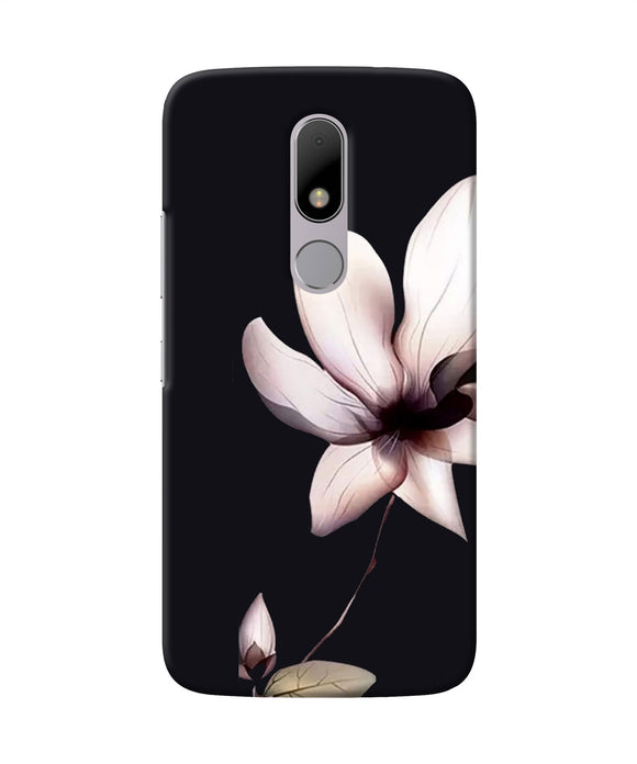 Flower White Moto M Back Cover