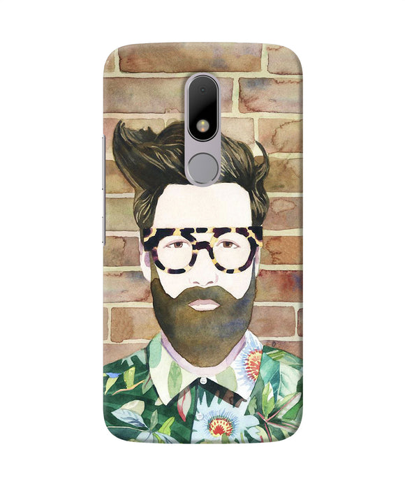 Beard Man With Glass Moto M Back Cover