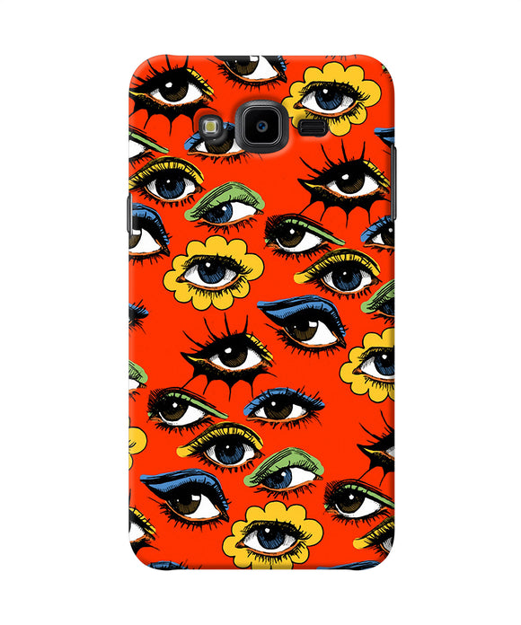 Abstract Eyes Pattern Samsung J7 Nxt Back Cover
