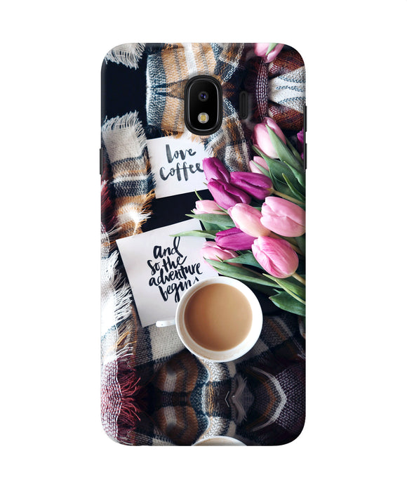 Love Coffee Quotes Samsung J4 Back Cover