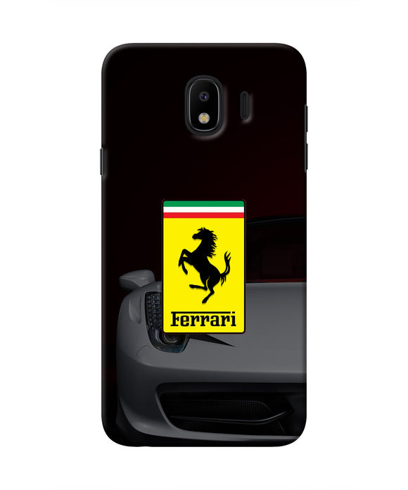 White Ferrari Samsung J4 Real 4D Back Cover