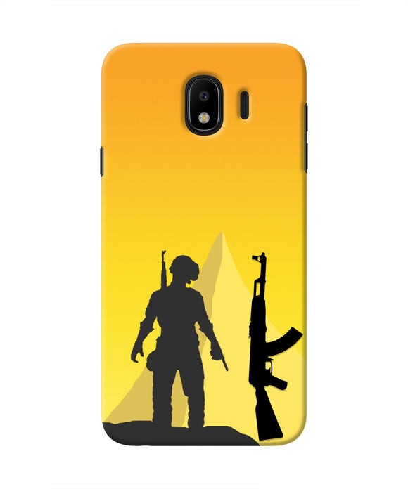 PUBG Silhouette Samsung J4 Real 4D Back Cover