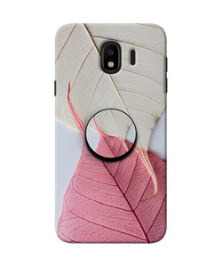 White Pink Leaf Samsung J4 Pop Case