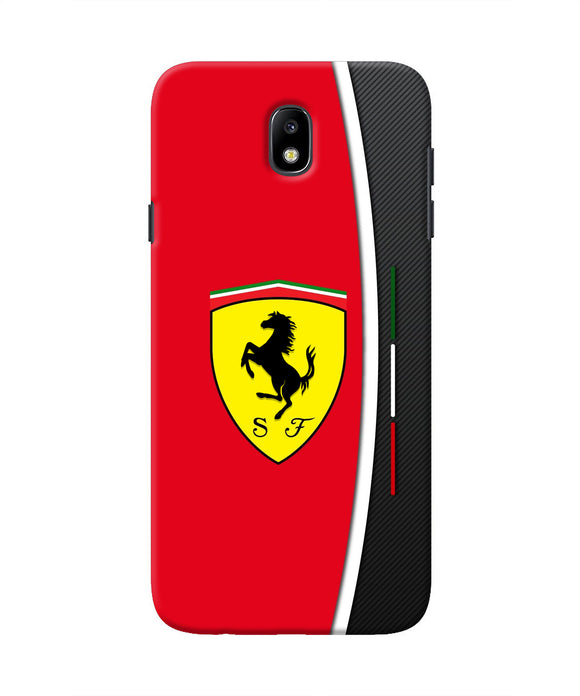 Ferrari Abstract Red Samsung J7 Pro Real 4D Back Cover