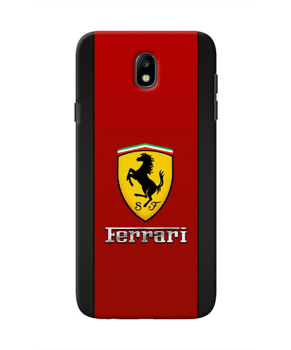Ferrari Abstract Maroon Samsung J7 Pro Real 4D Back Cover