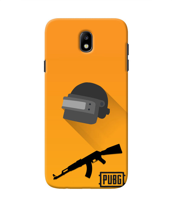 PUBG Helmet and Gun Samsung J7 Pro Real 4D Back Cover