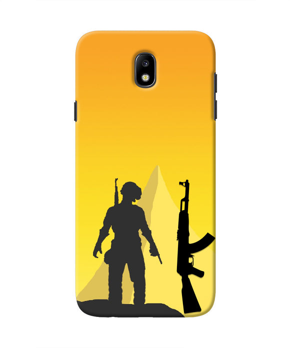 PUBG Silhouette Samsung J7 Pro Real 4D Back Cover
